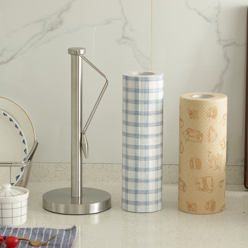 Creative Kitchen Stainless Steel Paper Towel Holder Countertop Standing Large Roll Holder No-Drill Paper Rack Plastic Wrap Storage Rack Creative Kitchen Stainless Steel Paper Towel Holder Countertop Standing Large Roll Holder No-Drill Paper Rack Plastic Wrap Storage Rack