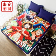 Tự làm bản đồ Naruto One Piece trải giường giường đơn mảnh trải giường 1,8m trải giường 1,5 che bụi