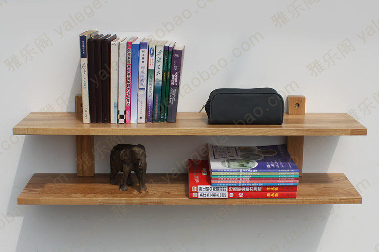 Yaku Loft Solid Wood Water Treuliu Wall Shelf Double Bed Head Large Wall-mounted Shelf Display Division Flower Racks