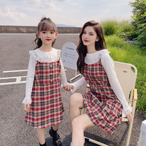 Early autumn kinder dress with autumn dress Harness Skirt With two sets of spring and autumn style 2022 new wave one-piece dress