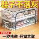 Transparent foldable dust-proof space-saving shoe box