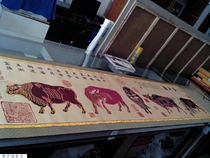 Weixian paper-cut handmade painting scroll paper-cut hanging scroll value promotion high-end gifts Weixian paper-cut big five cattle map