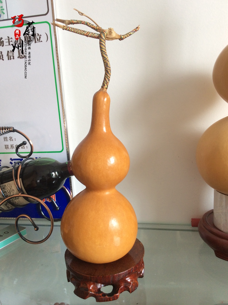 Natural medium-sized sub-waist eight-treasure gourd ornament plate play gourd to get Fulu lucky hand file to play with gourd