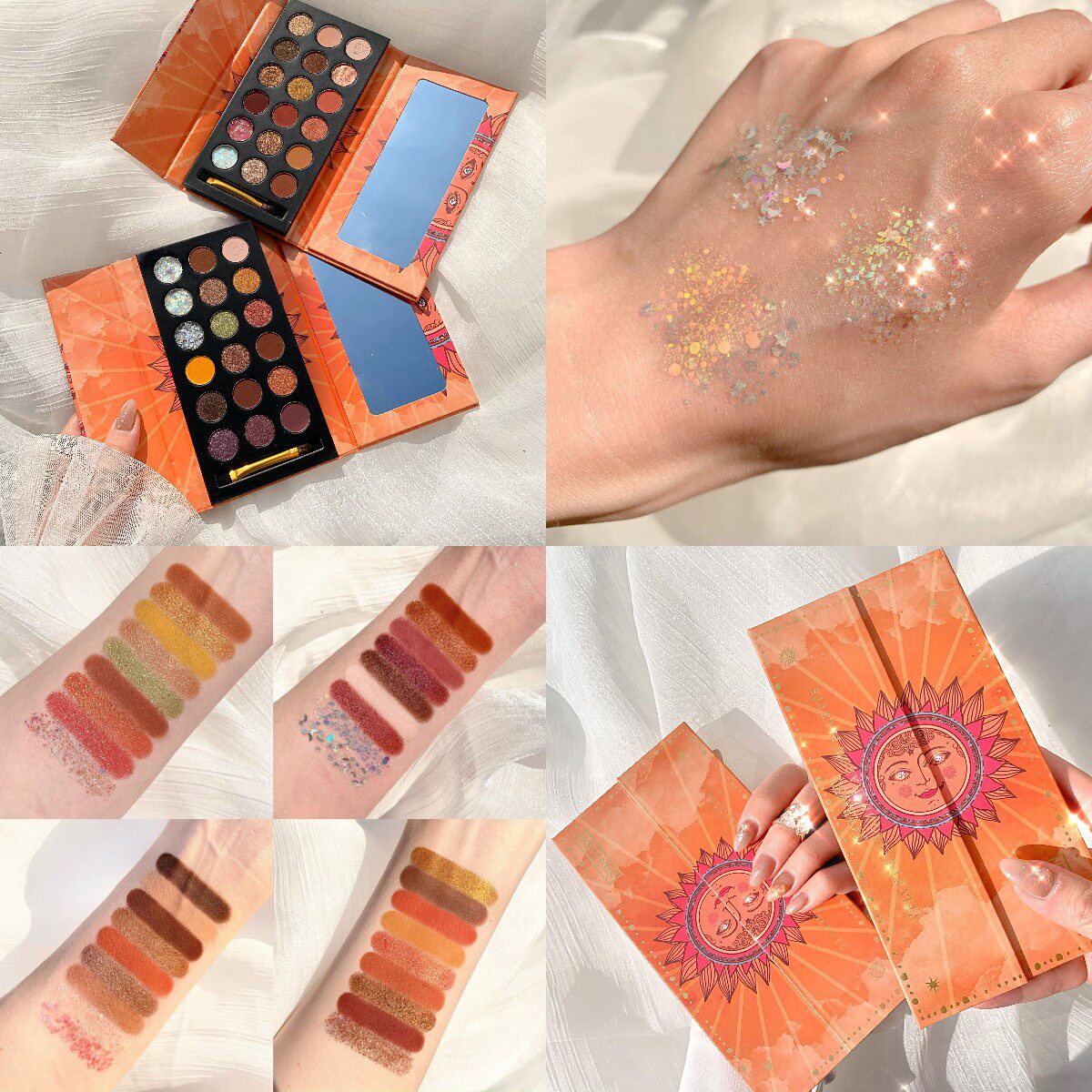 INS Knocks On Fire COOLBARBIE mood eighteen color eye shadow disc high bright sheet matt teenage girl student parity