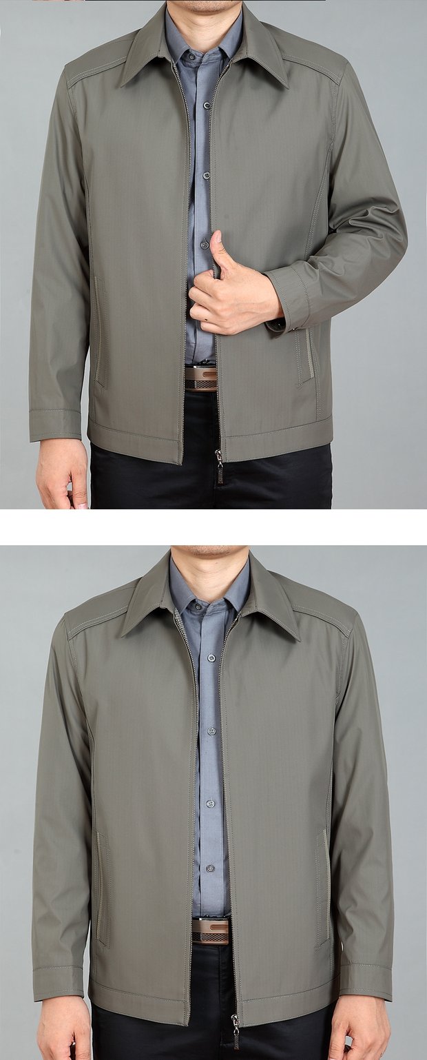 Mùa xuân và mùa thu Trung thu Áo khoác nam Dad Pack Business Casual Cha trung niên nam Áo khoác mỏng áo khoác hoodie nam