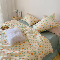 Type A fabric soft breathable full cotton with oxygen bilayer cotton yarn for three or four pieces