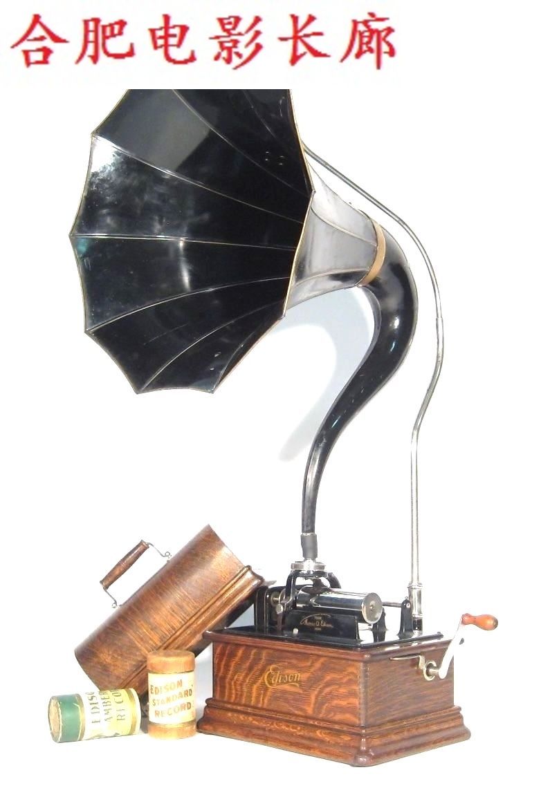 Rare Atlantic Antiques 1906 Edison Edison Goose Shaped Horn Wax Cylinder Hand-shaking Gramophonic Machine-Taobao