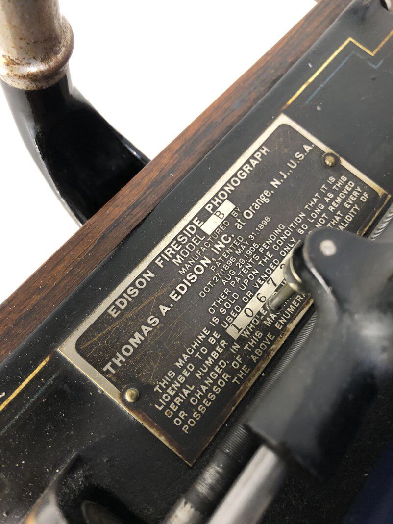 товар из китая 馆藏百年古董 1907年爱迪生edison鹅颈大喇叭 蜡筒 手摇留声机