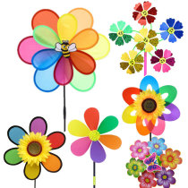 Windmill decoration outdoor rotating ground windmill big windmill toy windmill colorful scenic Windmill