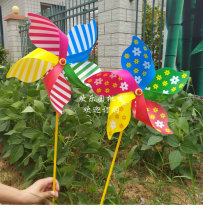 Pentagon five leaf windmill toy windmill plastic color windmill color and printing windmill set activities