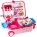 Chính hãng Xiaoma Baoli nhà bếp xe đẩy trường hợp tương tác cha mẹ-con mô phỏng cảnh đồ chơi đồ trang sức mỹ phẩm trường hợp chơi nhà đồ chơi trang điểm Đồ chơi gia đình