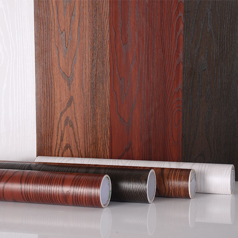 Imitation oak grain self-adhesive sticker furniture refurbishment door film table cabinet surface decoration pvc film waterproof thickening