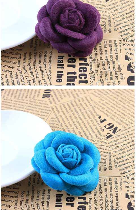 Xu hướng châu Âu và Mỹ fan mùa thu và mùa đông áo khoác handmade hoa trà ngọc trai mặt dây trâm cài áo cổ áo hoa trang sức - Trâm cài huy hiệu đảng cài áo