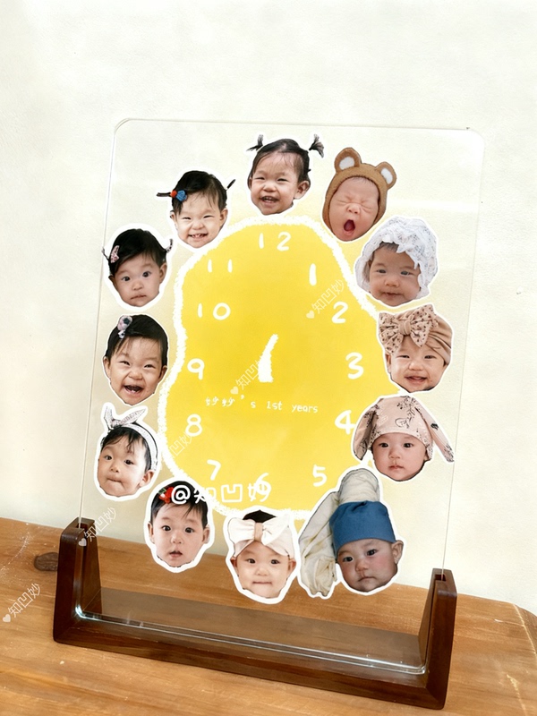 [Original] Baby Growth Record Photo Frame Acrylic First Birthday Gift Commemorative Photo Frame Baby Photos