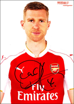 Mertesacker Arsenal 2015-16 Autographs Official Photos