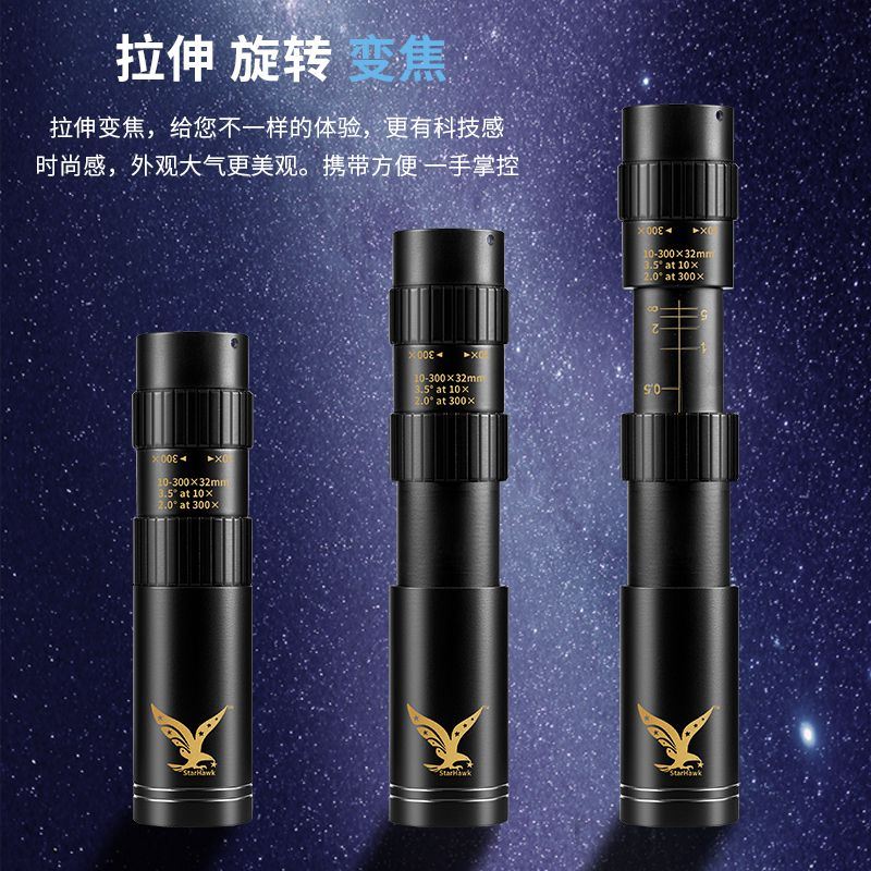 Single-cylinder telescope See wearing glass blinds high HD Professional level Night vision Infrared human eye lens Adult