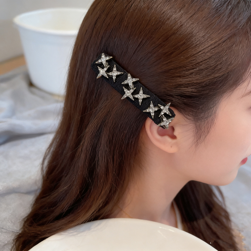 Korean-Style New Full Diamond Star Bb Clip for Girls, Simple Bangs and Hairpin, Hair Clip, Hair Accessory