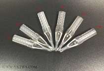 Yixiu Tang Tattoo equipment Tattoo disposable transparent needle mouth Semi-open oblique tattoo round needle series