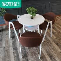 Light luxury negotiation table and chair combination Simple leisure 4s shop Small round table lounge area Nordic Coffee Milk tea shop Office