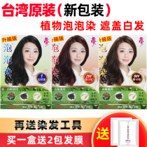 Taiwan imported dream 17 bubble hair dye foam hair cream for men and women cover white hair plants do not hurt hair 10 packs