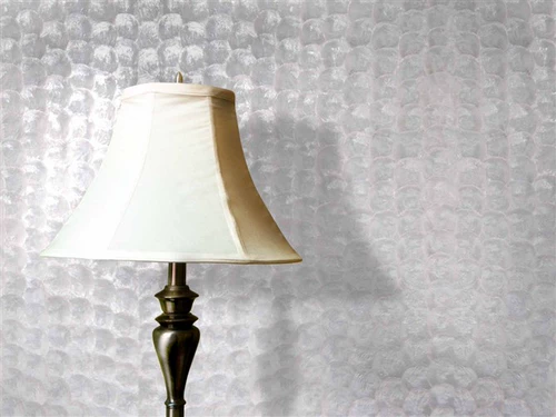 Обои раковины мозаичная легкая роскошная атмосферная, простая современная трехмерная белая золотая гостиная