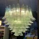 French Murano living room chandelier, antique style designer model room bedroom dining room glass petal chandelier
