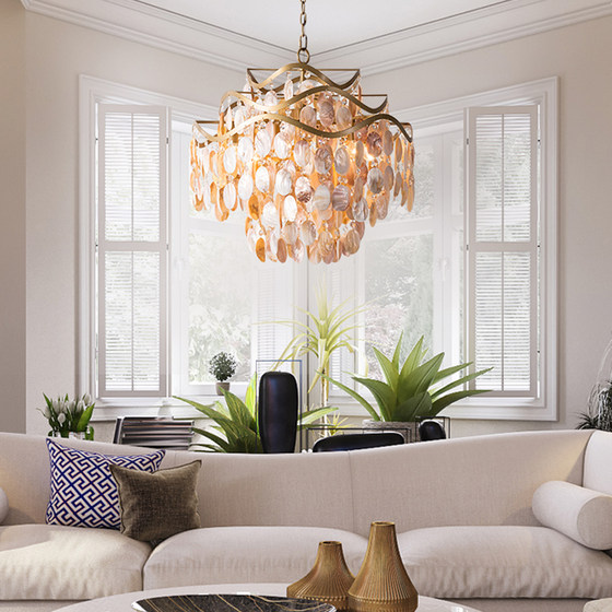 Japanese American chandelier living room creative shell cloakroom