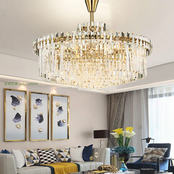Simple crystal lamps bedroom dining room living room chandelier