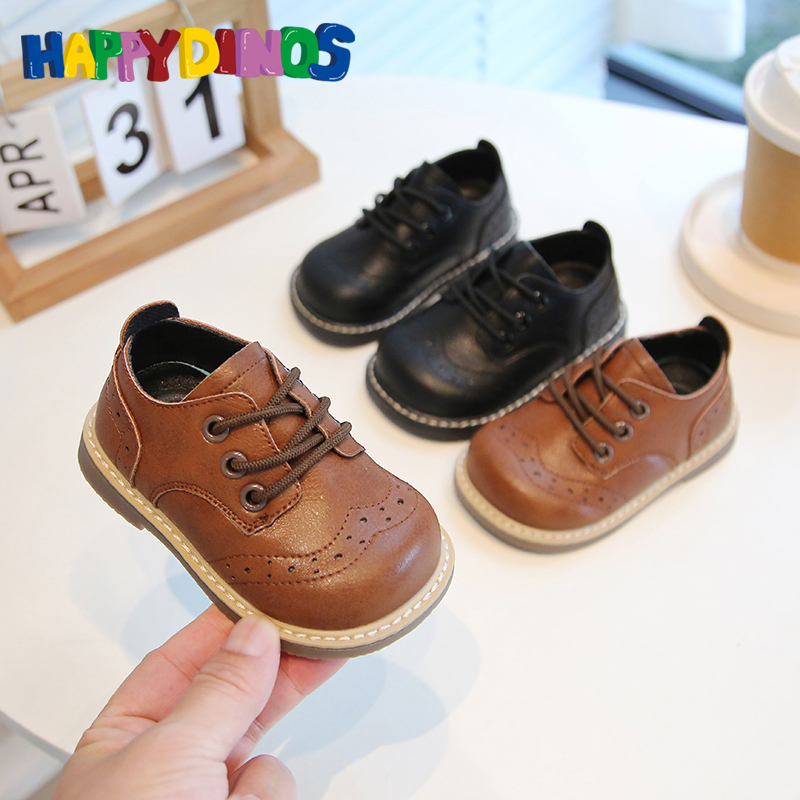 Spring and Autumn British Style Soft-Soled Baby Shoes, Infant Walking Shoes, Boys' and Girls' Small Leather Shoes, One-Year-Old Children's Genuine Leather Shoes