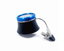 Metal eye mask aluminum alloy magnifying glass clip spectacle frame magnifier 5 Times Watch tool
