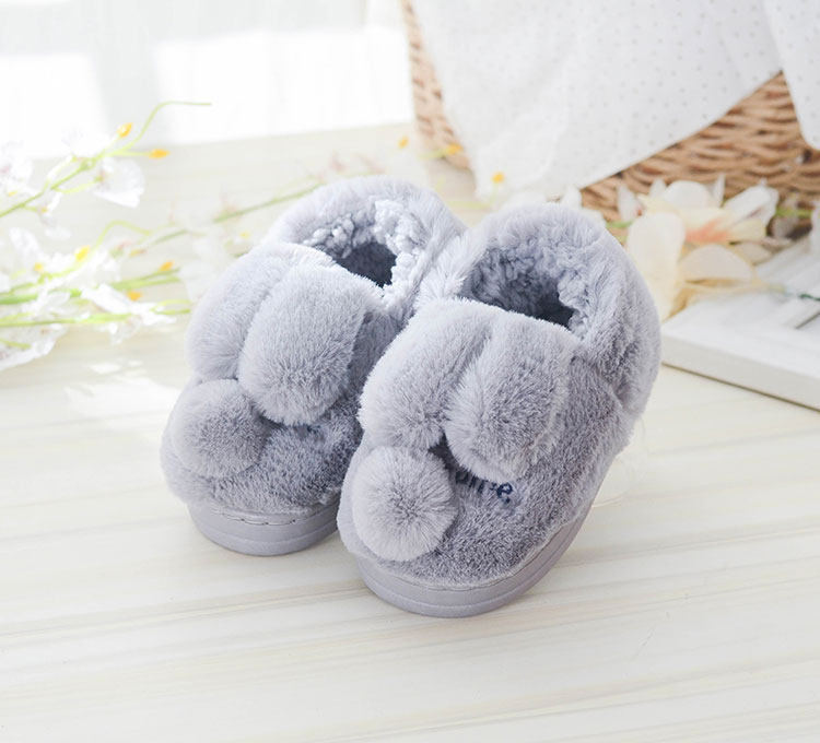 Pantoufles enfants en suède pour hiver - semelle plastique - Ref 1018199 Image 17