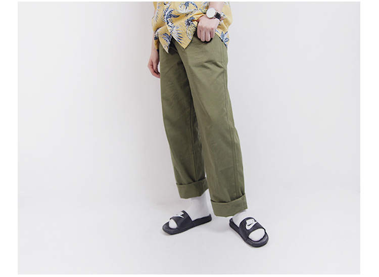 Đàn ông retro Nhật Bản ulzzang lỏng lẻo Quần dài Hàn Quốc quần ống rộng chân thẳng Mỹ BF dụng cụ chín quần quần áo thể thao nam
