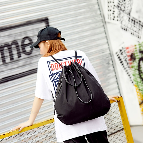 Вместительный и большой мешочек для отдыха, рюкзак для путешествий, сумка на одно плечо подходит для мужчин и женщин, спортивная спортивная сумка, на шнурках