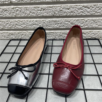 Women's bow ballet flat shoes with broken size Women's bow ballet flat shoes with broken size