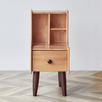 Full solid wood bed head cabinet day style bed head cabinet Nordic modern small bed head cabinet birch wood bedroom furniture
