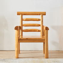 Full solid wood armchair natural log book room chair brief Berwood computer chair folk juku furniture original eco-chair