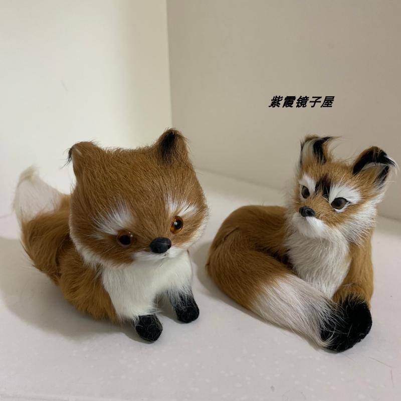 Fox simulation animal furnishing model props art artwork and crafts home decoration desktop furniture gift