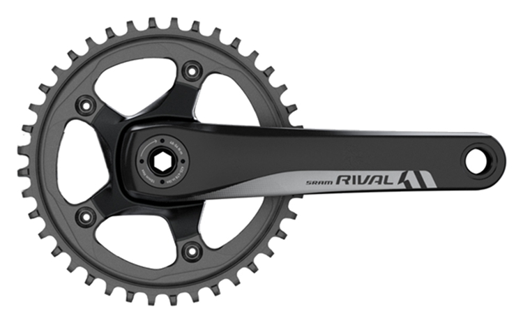 sram rival 1 road single disc 11 speed large fluted disc gxp specs 170 legs long 40424650T fluted disc