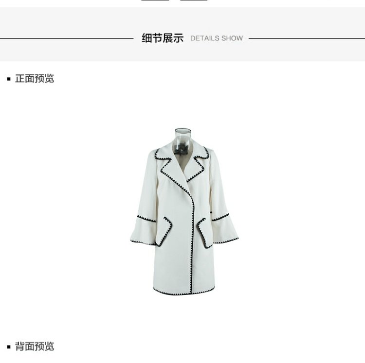 Eve Xinyue Tmall Women Winter Phong cách mới Eo đen Đầm ren Trung bình Áo len dài vừa áo dạ dài nữ đẹp