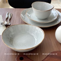 moodboard Japanese snowflake glaze green brunch oversized plate salad bowl rice yogurt small Bowl ceramic set