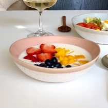 moodboard salad yogurt cereal bowl shaped ceramic breakfast fruit rice bowl soup bowl home