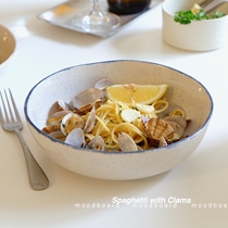 moodboard Nordic Blue side sesame glaze brunch large plate soup bowl fish plate cereal yogurt salad bowl ceramic