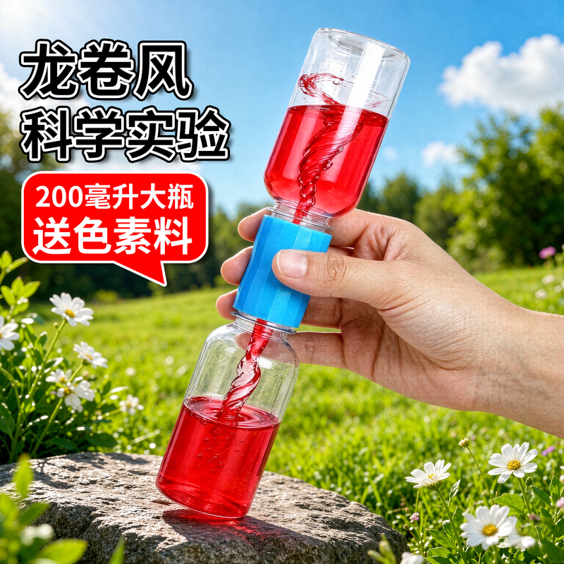 Children's Tornado Science Experiment Toy Kindergarten Water Vortex Demonstrator Connector Material Teaching Aids