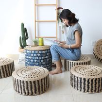  Japanese-style simple Chinese style handmade straw futon tatami cushion bay window cushion Pu grass pier round thickened grass mat