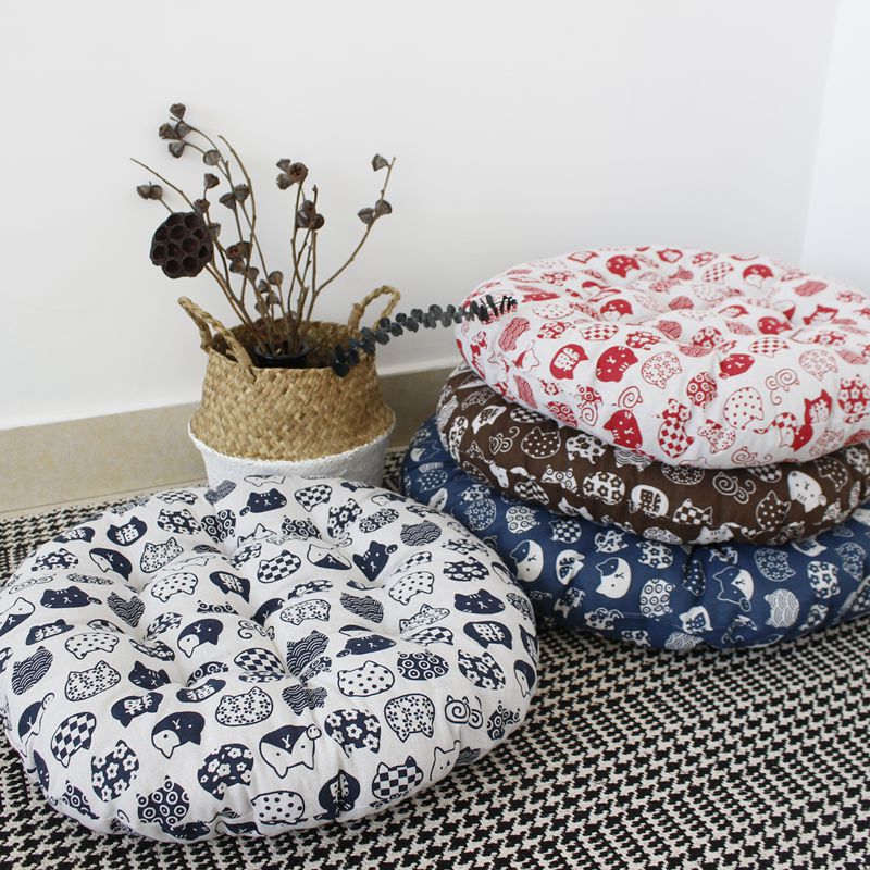 Đơn giản kiểu Nhật tatami futon đệm tròn dày vải ghế ghế đệm mông pad mèo cưng - Ghế đệm / đệm Sofa mẫu đệm ghế đẹp