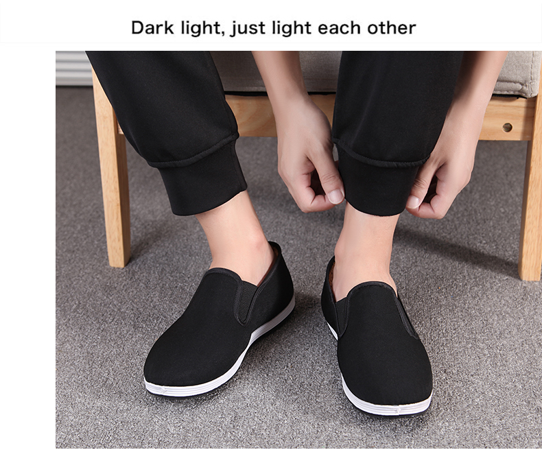 Giày Bắc Kinh cũ mới mùa đông cộng với nhung nam giày cotton ấm áp thông thường để giúp đế mềm nam chống trơn trượt giày the thao
