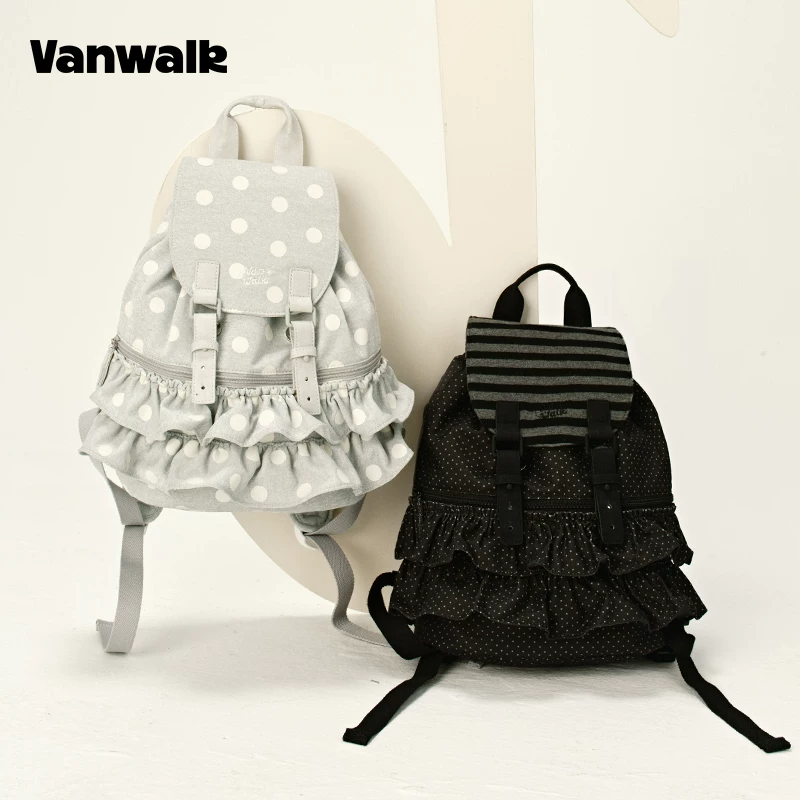 Книга-справочник VANWALK в корейском стиле юбка в горошек балетный стиль рюкзак для девочек путешествий и ежедневной поездки нишевой школьный сумка инс