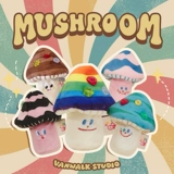 Милая радужная плюшевая подвеска с грибочками-гвоздиками, сумка для хранения