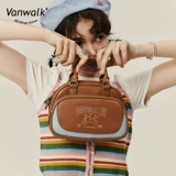 Vanwalk Lazy Cat Self -сделайте ретро -девчонку колледж милая маленькая рука -голая сумка Бостон Сумка