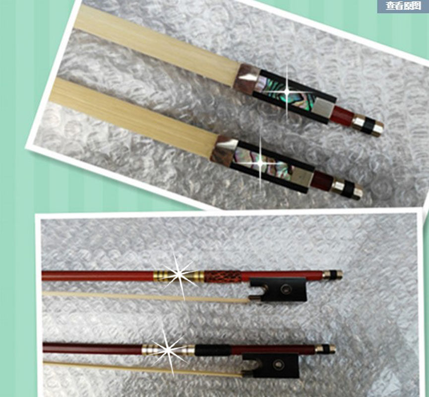 Mid-bass cello bow bow bow violin bow violin bow octagon high-grade color shell large bass bow shaft